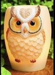 Ibis Orchid, Owl Night Lamp, New, #55028, Hand Painted, Bonded Marble. Fixed Price $35.95.