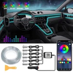 Deherane Interior Car Led Strip Lights, Rgb 6 1 Ambient Lighting Kits With.... Fixed Price $32.58.