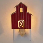 Barn Night Light Red Metal By Park Designs W/ Bulb On/off Switch Farm. Fixed Price $19.48.
