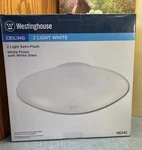 Westinghouse 66242 Semi-flush Mount Light Round White Glass Ceiling Fixture. Fixed Price $20.00.