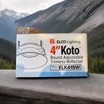 Elco Lighting Inch Koto White Adjustable Trimless Round Reflector ELK415W. Fixed Price $21.99.