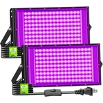 Jngmair 150W 2 Pack Black Lights IP66 Waterproof Switch Plug 10FT Cord Outdoor. Fixed Price $73.11.