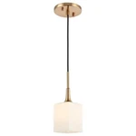 Woodbridge Lighting Chelsea 1-LIGHT Glass & Steel Mini Pendant Brass. Fixed Price $59.07.