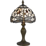 Cal Lighting & Accessories BO-2380AC Tiffany Table Lamp Antique Brass. Fixed Price $220.00.