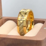 Gold Carbon Fiber Wedding Band Tungsten Carbide Unique Engagement Ring. Fixed Price $66.58.
