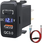 12V Dual Usb Charger Socket Led Voltage Voltmeter Rocker Switch Panel Car Boat. Fixed Price $14.98.