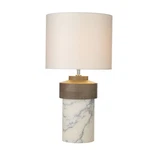 David Hunt Lighting Nomad Table Lamp Marble And Wood Base Only. Fixed Price $403.58.