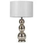 Coaster Mineta 27-INCH Drum Shade Stacked Table Lamp Antique Silver 901185. Fixed Price $139.99.
