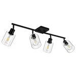 Bricosmocon 4-LIGHT Track Lighting Fixtures Seeded Glass Shade Modern Kitchen. Fixed Price $155.16.