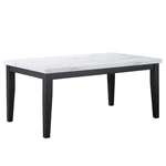 Sterling White Faux Marble And Deep Cherry Finish Dining Table. Fixed Price $435.99.