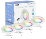 Set Of 4 Feit Electric 5" & 6" Smart Wifi Downlight Led R6/RG Bw/ag Open Box. Fixed Price $25.00.
