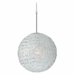 Lite Source LS-19598 Icy Pendant Lamp With Clear Acrylic Shade Polished Steel. Fixed Price $89.99.