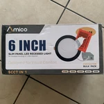 Amico 12 Pack 6 Inch Slim Panel Led Recessed Lights 5CCT 2700K-5000K. Fixed Price $65.00.