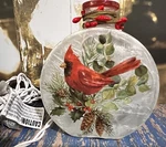 Stony Creek Frosted Glass Home Decor Accent Winter Night Light Cardinal Bird New. Fixed Price $19.95.