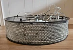 Elk Home 6-LIGHT Antique Bronze Crystal Drum Pendant Chandelier Brandnew. Fixed Price $200.00.