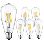 Luxon Led Edison Dimmable Vintage Style Light Bulbs 6W 5500K - 6000K Bri.... Fixed Price $42.66.