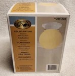 Hampton Bay Flush Mount Ceiling Fixture White Finish Glass Shade New. Fixed Price $8.88.