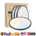 4 Pack 16" Thin 5CCT Led Ceiling Light Dimmable Flush Mount Fixture Black 3520LM. Fixed Price $85.99.