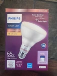 Philips Smart Light Bulbs Wi-fi Led 65W Replacement Tunable White, Pack Of 4. Fixed Price $14.45.