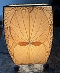 Eangee Square Table Lamp Fossilized Alibangbang Leaves Wood Feet Accent Ambiance. Fixed Price $59.99.