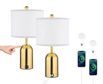 Touch Dimmer Table Lamp For Bedroom,bedside With Usb Port Elegant Nights.... Fixed Price $74.58.
