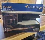 Malibu Solar Led Metal Walk Lights 6 Pack Charcoal Brown Outdoor Path New. Fixed Price $46.00.