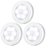 Amir Upgraded 3.15 Motion Sensor Light Indoor, Cordless 3-PACK-, White. Fixed Price $15.99.