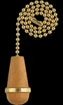 Ceiling Fan Pull Wooden + Brass Ball Chain & Connector Westinghouse 77019. Fixed Price $14.32.