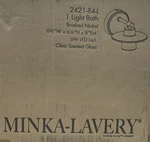 Minka Lavery 2421-84-L Beacon Avenue Led Bath Light- Brushed Nickel/seeded Glass. Fixed Price $44.99.