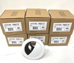 Lot Of 6 Progress Lighting 4 In. Black And White Recessed Wall Washer Trim. Fixed Price $48.50.