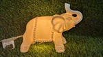 Elephant Night Light Lamp White Ceramic Desk Trunk Up. Fixed Price $24.99.
