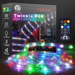 Shine Decor Led Rope Light Rgb Twinkle, With 360 Durable Clear Tube Waterp. Fixed Price $78.39.