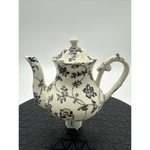 White Black Floral Porcelain Tea Pot Plug-in Night Light Victorian *description. Fixed Price $30.00.