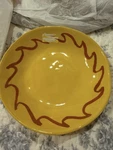 1 Threshold Coastal Red Wave Yellow Dinner Bowl New Summer 25. Fixed Price $7.65.