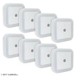 Linco Led Plug Night Light Wall Lamp With Dusk To Smart Sensor, Pack Of 8 T001. Fixed Price $13.99.