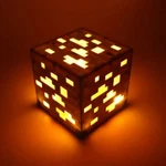 Minecraft Diamond Ore Led Night Light 3" Rechargeable Touch Lamp Orange. Fixed Price $19.99.