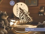 Personalized Wolf Led Night Light Custom Name Animal Lamp. Fixed Price $27.99.