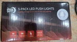 Dream Master 5-PACK Cob Led Push/tap Night Lights Battery Operated White 50LM. Fixed Price $6.65.
