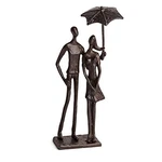 Danya Loving Couple Under Umbrella Bronze Sculpture - Modern And Elegant De.... Fixed Price $87.68.
