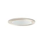 4" Recessed Led Unique Trim Kit White W/ Satin Nickel Ring. Fixed Price $42.83.