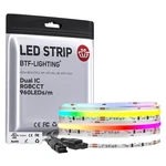 Btf-lighting WS2811 Dual Ic Rgbcct Fcob Led Strip,ul Listed High Density. Fixed Price $14.99.