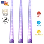 24PACK Uv Led Blacklight Fixture 4FT 40W Ultraviolet Lamp Ceiling Tube For Cor. Fixed Price $399.98.