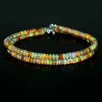 Yelow Opal Beads Rondelle Fire Gift For Sister 7027. Fixed Price $56.07.