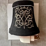 *purple* Night Light Half Lamp Shade Wall Plug Fabric Embroidered Gothic Chic. Fixed Price $20.99.