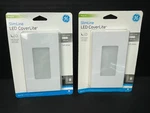 New 2-PACK Ge Slimline Led Coverlite Sensor Wall Night Light Soft White. Fixed Price $19.99.