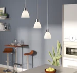 Lite Source 3 Light Ceiling Lamp With Frost Glass Shade Catina Collection -new!. Fixed Price $99.00.