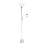LF2000-SLV Mother-daughter Floor Lamp With Reading Light, Silver. Fixed Price $78.20.