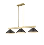 Cobalt By Z-lite 3 Light Billiard In Modern Gold Bronze Steel Shades Nib $426. Fixed Price $276.27.