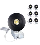 Popanu 4 Gimbal Recessed Downlight 5CCT Dimmable Black 6 Pack. Fixed Price $44.99.
