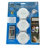 I-zoom ROTA8 Wireless Swivel Light Color Change Battery With Remote, 3PK. Fixed Price $24.88.